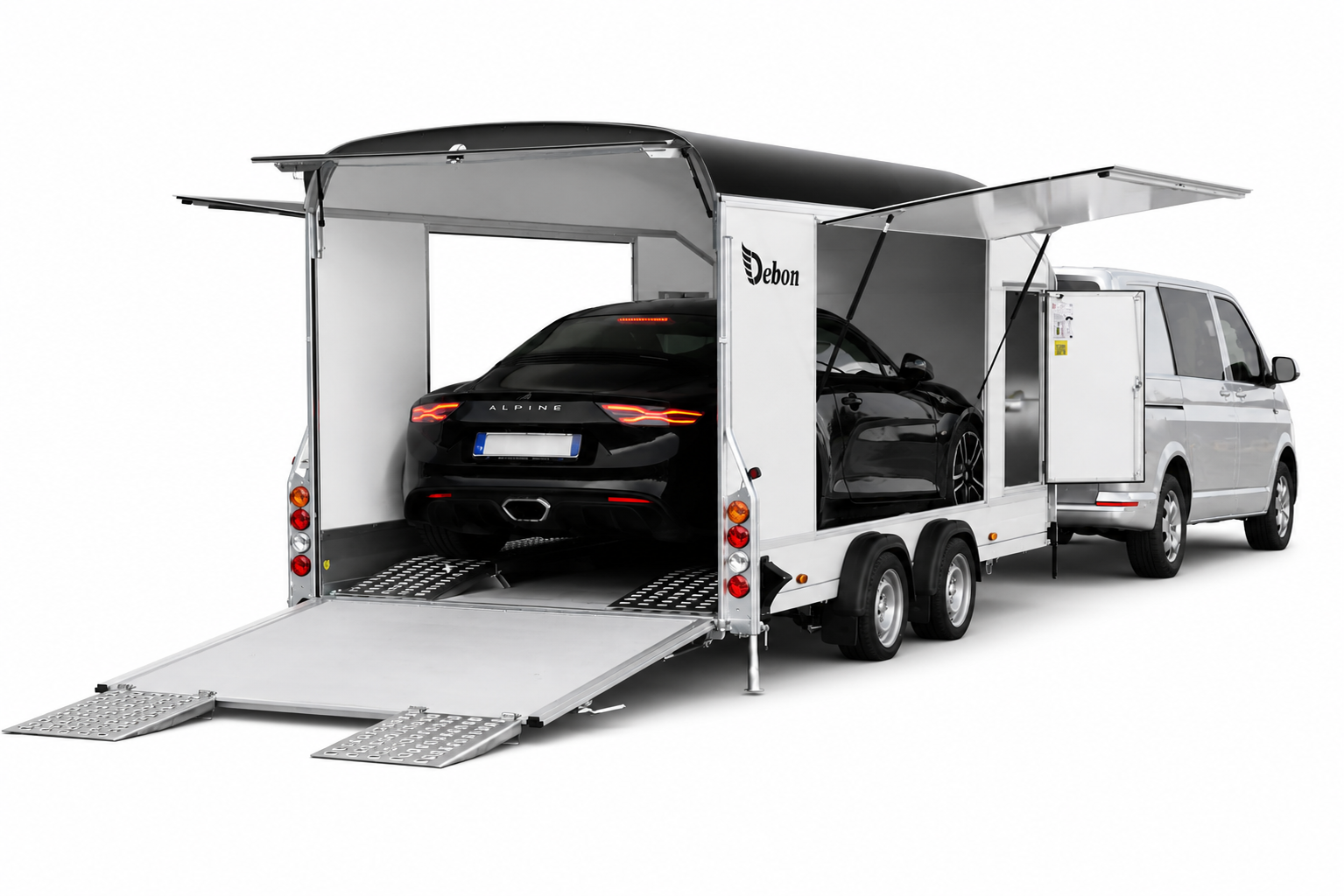 Kofferanhänger Roadster 3500 kg Schwarz – DEBON – Image 5